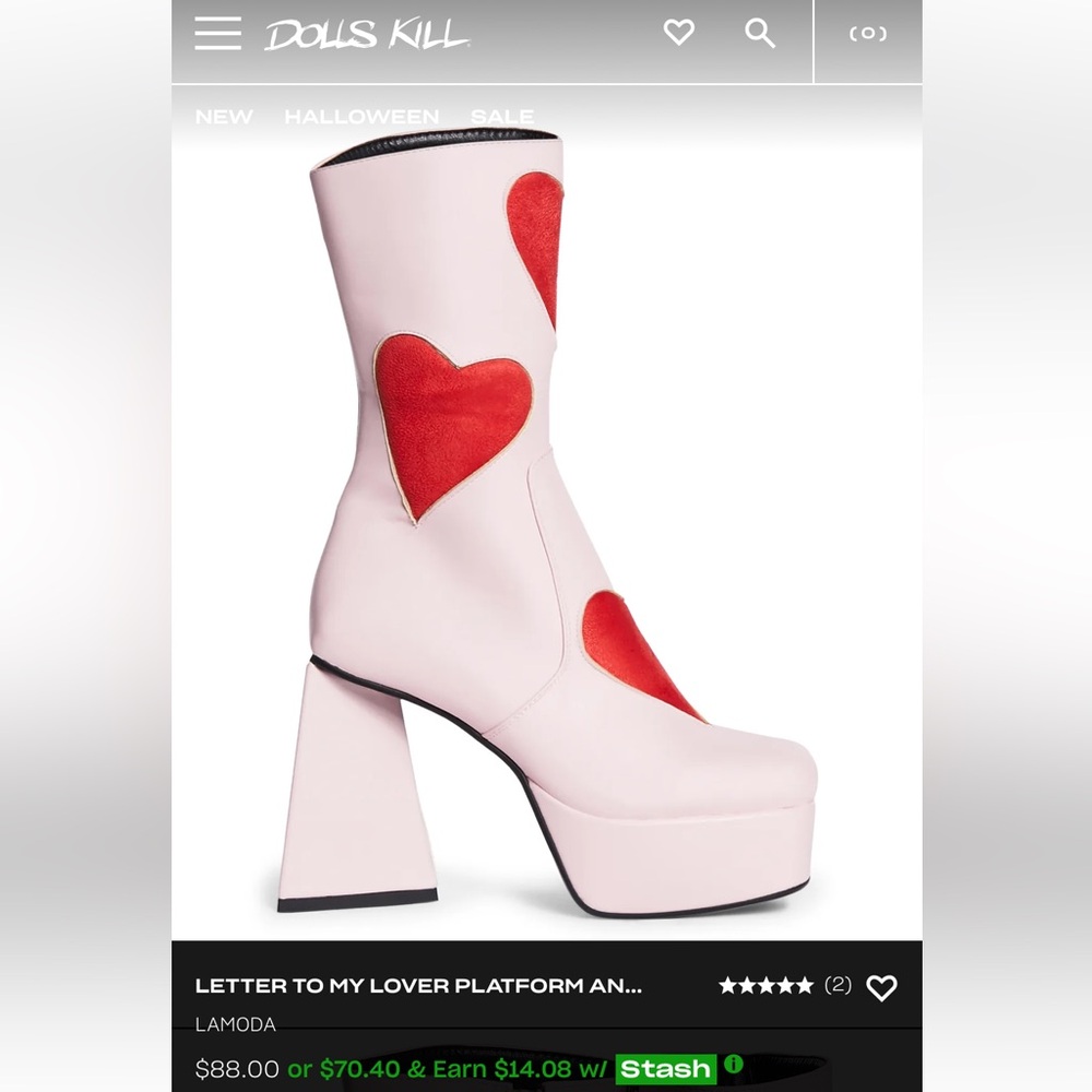 Dolls Kill La Moda Letter To My Lover Platform Ankle Boots